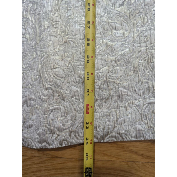 Roulette Brocade Shift Dress Cream Gold Size 12 Leopard Lining - Picture 8 of 10